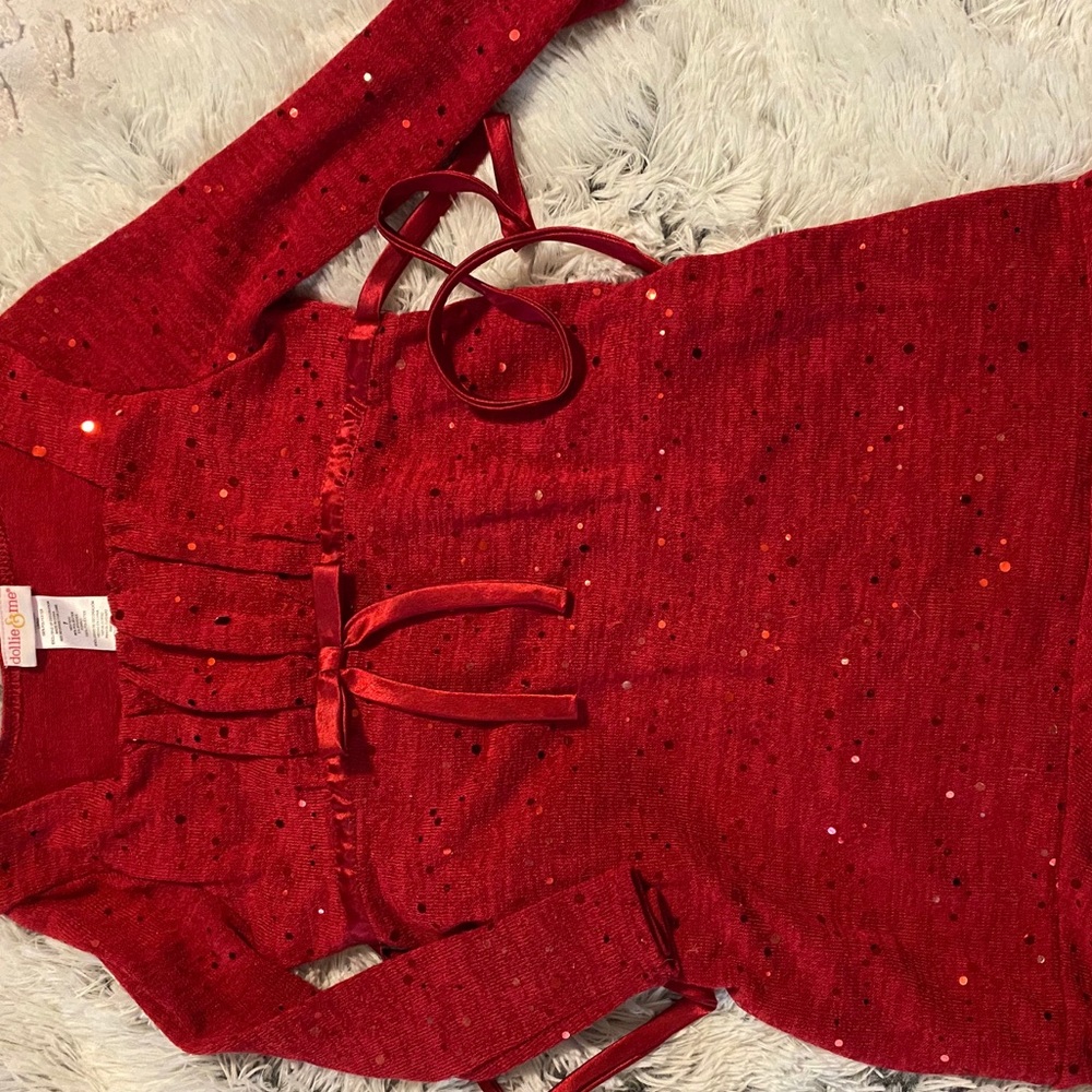 Red sparkly dress